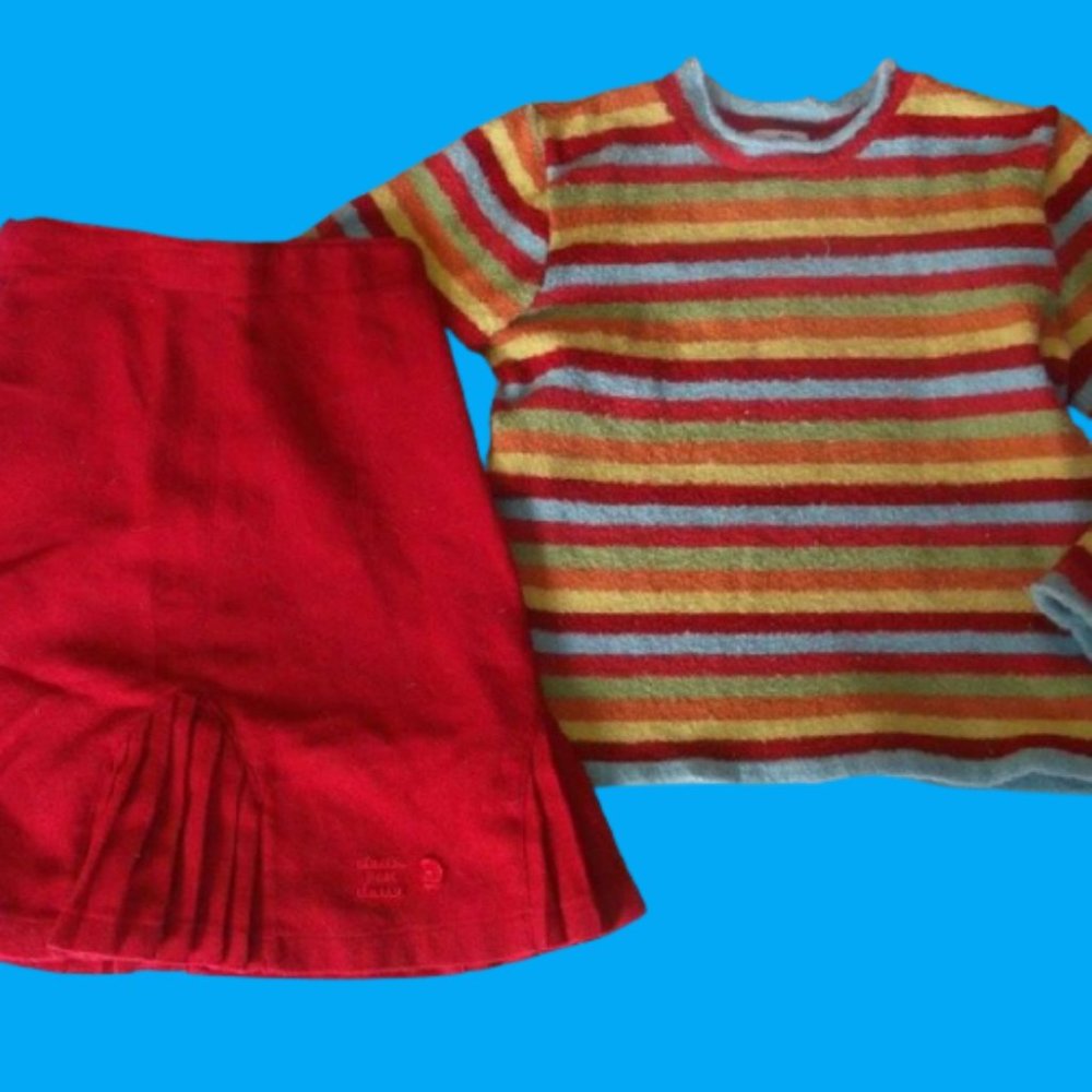 Deux par Deux Sweater Skirt Set Size 10